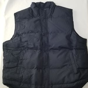 Vest - Navy with Zipper and Buttons